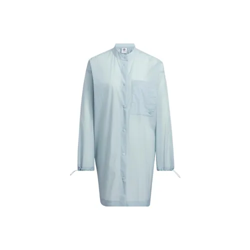 Adidas Originals Lightweight Shirt Parka Shirts Women's Blue