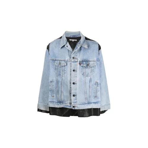 Needles Denim Jackets Men Blue