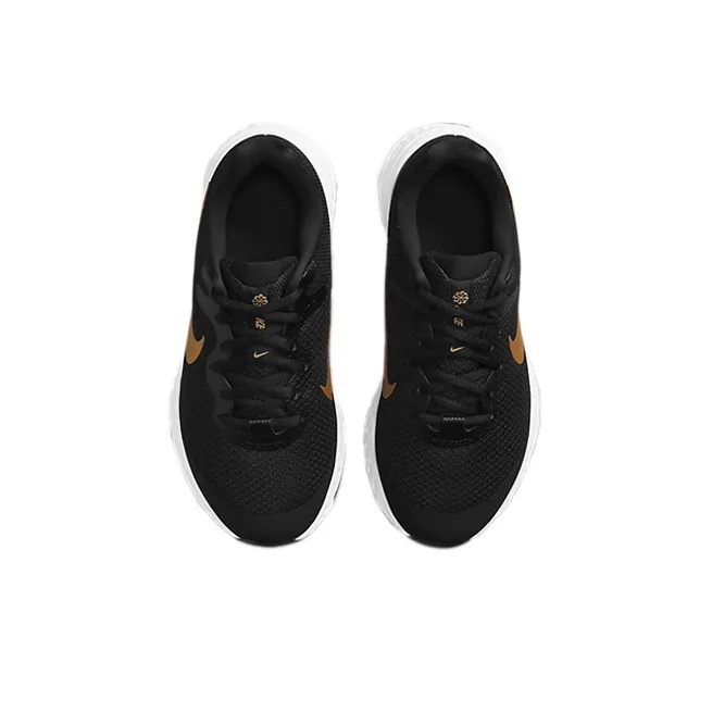 Nike Revolution 6 4E Wide 'Black Metallic Gold' Gs-3