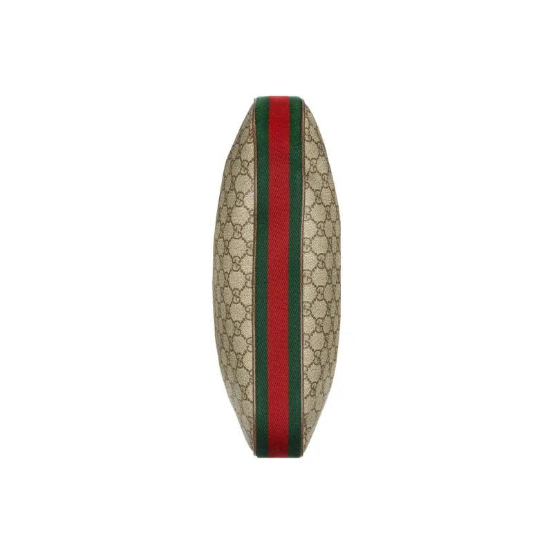 GUCCI Attache Canvas Webbing Trim Dumpling Bag, Portable Crossbody Bag, Shoulder Bag Women's-8