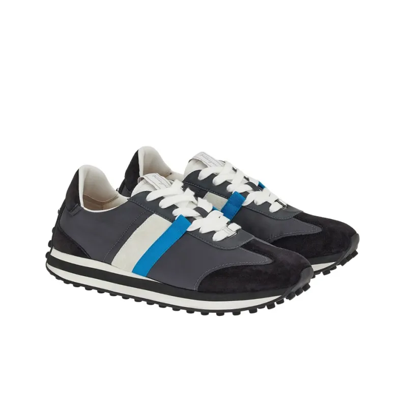 Ferragamo Casual Shoes Women's Low Top Gray/Black/Blue-1