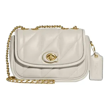 COACH Pillow Nappa Leather Crossbody Bag Shoulder Bag Women's White