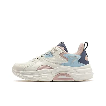 361° Casual Shoes Women's Low Top Feather White/Light Peach Pink/Blue