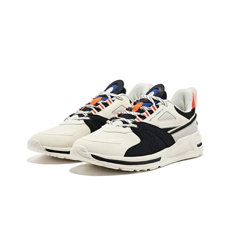 HENANBOWUYUAN x Erke Met Low Top Running Shoes Men's White Orange-1