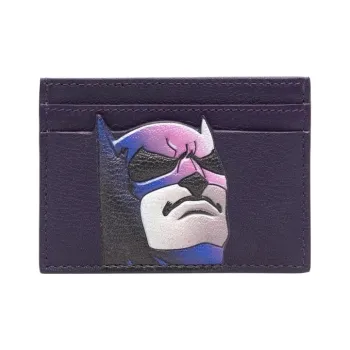 Lanvin DC COMICS Collaboration Lambskin Card Holder Men's Purple