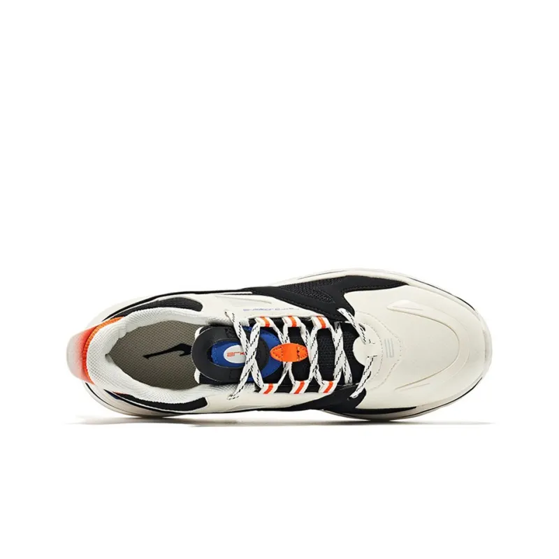 HENANBOWUYUAN x Erke Met Low Top Running Shoes Men's White Orange-2