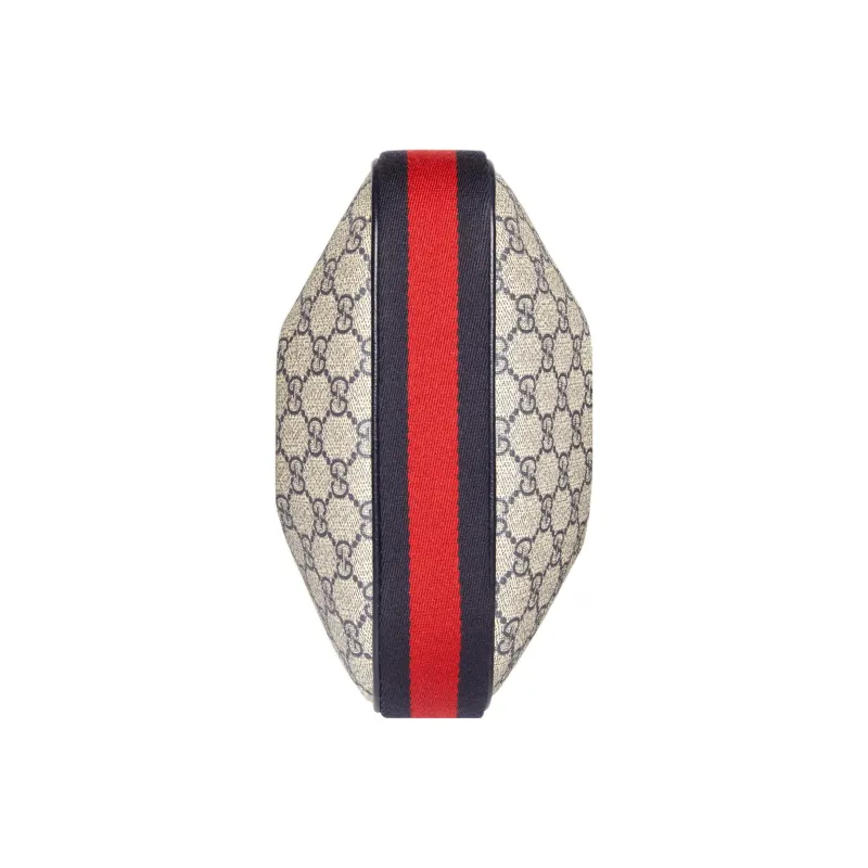 GUCCI Attache Canvas Leather Trim Dumpling Bag, Portable Crossbody Bag, Shoulder Bag Women's-6