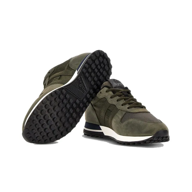 HOGAN H383 Low Top Casual Shoes Men's Green-4