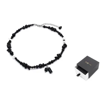 DAP Jade Necklaces Unisex Black