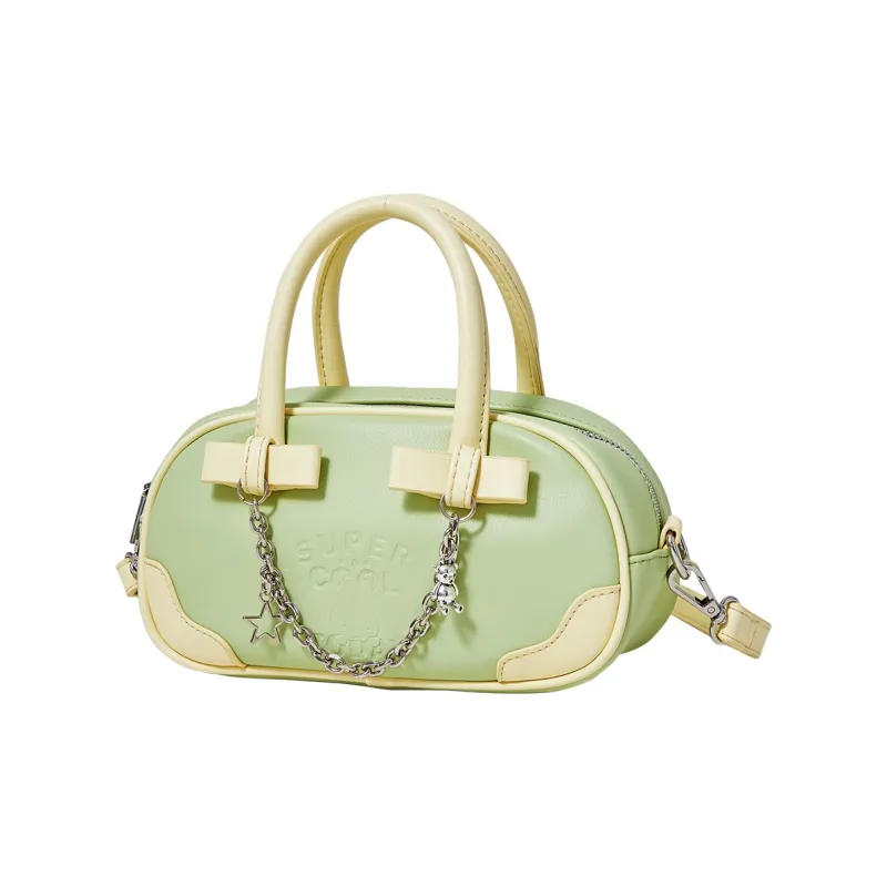 Miffy PU Casual Bag, Baseball Bag, Shoulder Bag, Crossbody Bag, Handbag Women's White/Green-5
