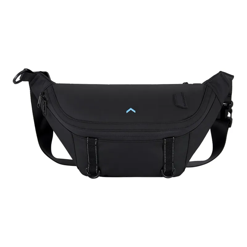 BAGSMART PU Messenger Bag Crossbody Bag Sling Bag Regular Unisex Ecru Black Sky Blue-4