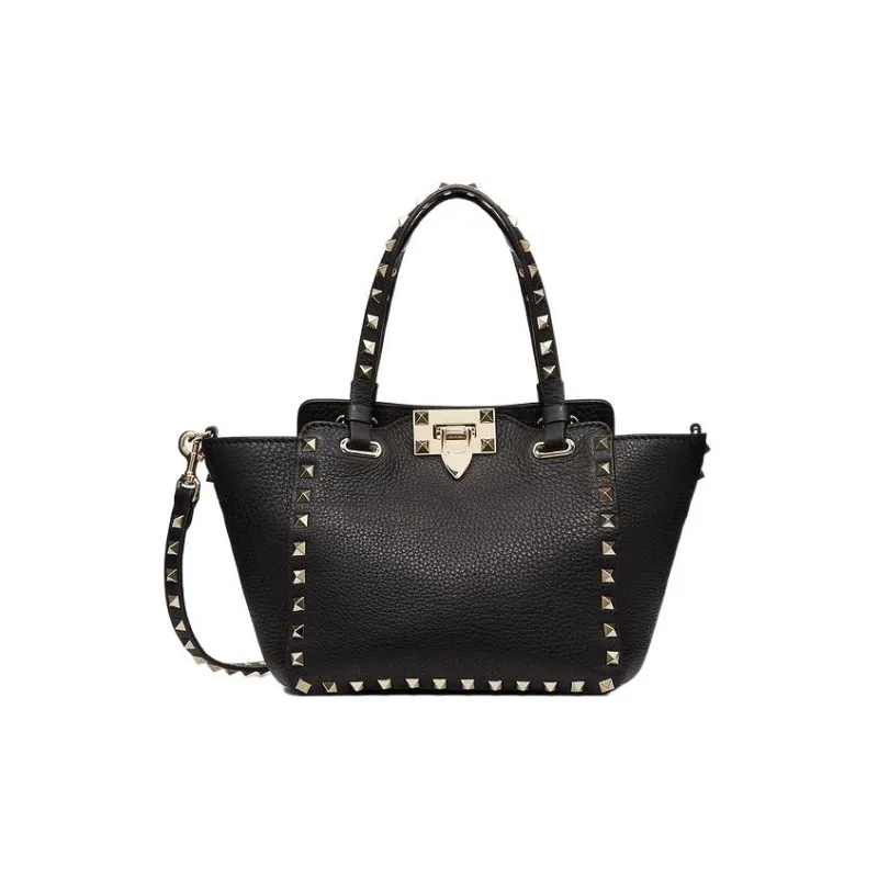Valentino ROCKSTUD Grain Calfskin Shoulder Bag, Crossbody Bag, Handbag Mini Women's Black-0