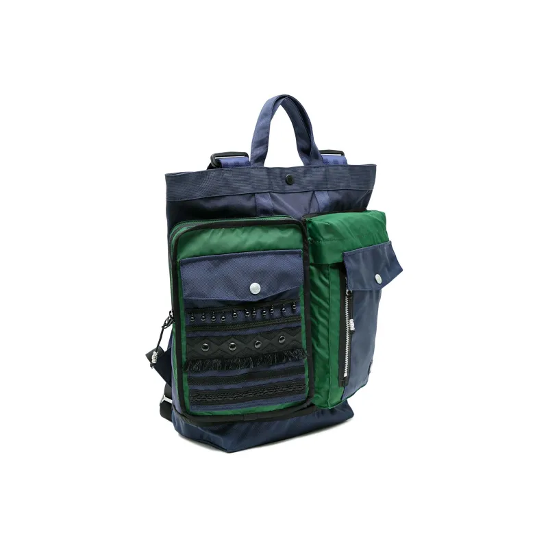 The MAD HATcher Polyamide Handbag Backpack Regular Unisex Navy Blue/Black-8