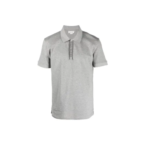 Alexander McQueen Polo Shirts Men Gray