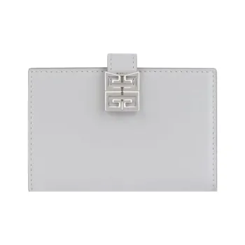 GIVENCHY 4G Cow Leather Wallet Women's Gray