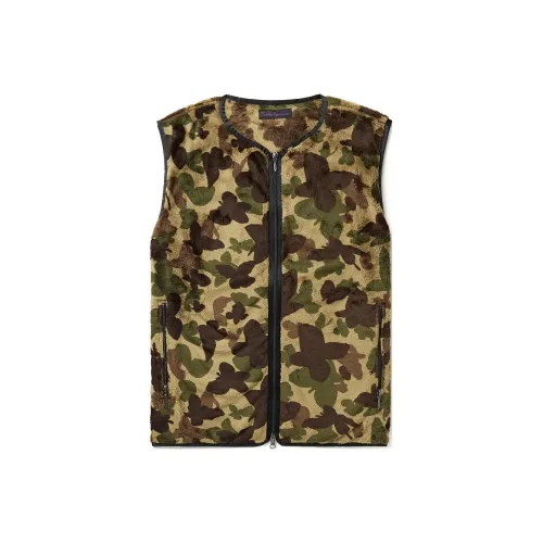 Needles Vests Men Green Camouflage