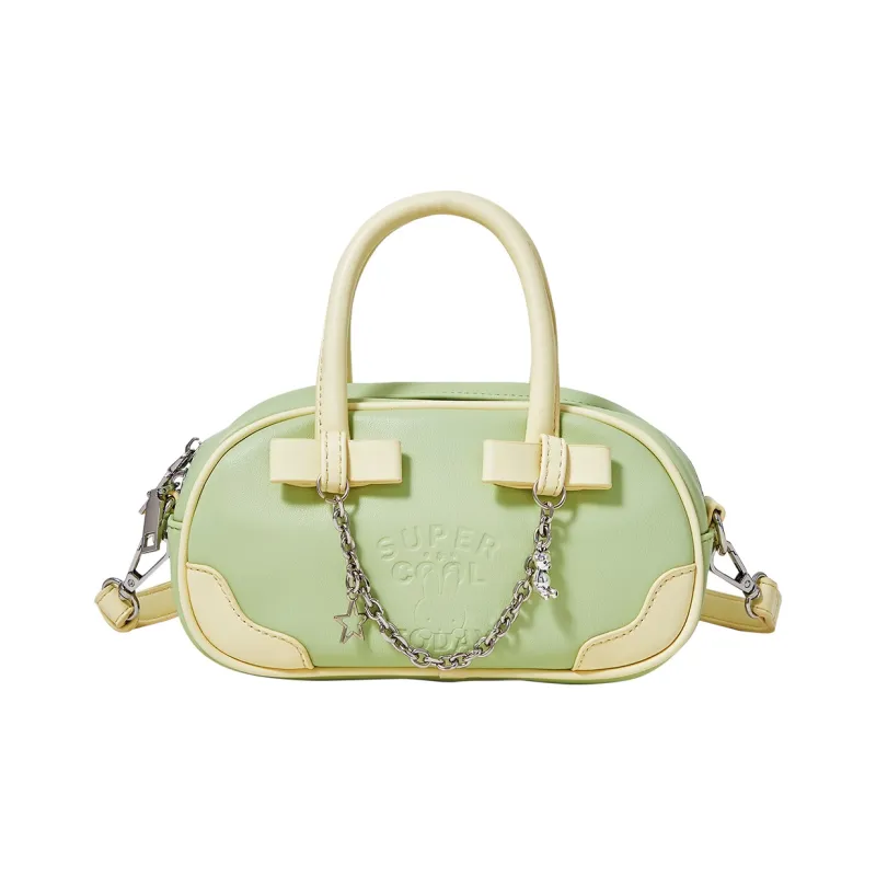 Miffy PU Casual Bag, Baseball Bag, Shoulder Bag, Crossbody Bag, Handbag Women's White/Green-4