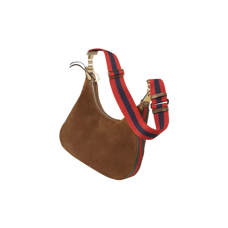 GUCCI Attache Suede Crossbody Bag Shoulder Bag Women's Brown-8