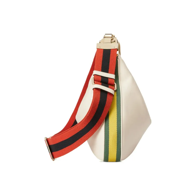 GUCCI Attache Leather Dumpling Bag, Crossbody Bag, Shoulder Bag Women's White-4
