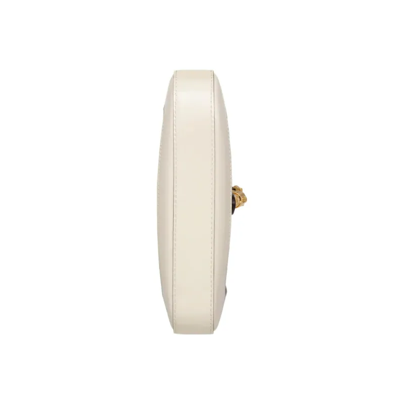 GUCCI Jackie 1961 Patent Leather Crescent Shoulder Bag Shoulder Bag Mini Women's White-6