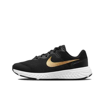 Nike Revolution 6 4E Wide 'Black Metallic Gold' Gs