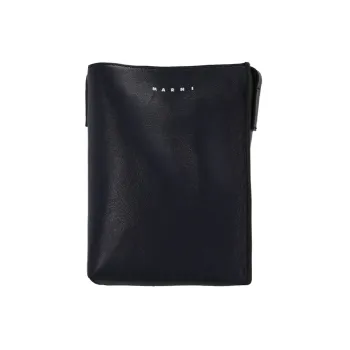 MARNI Museo Soft Leather Crossbody Bag Shoulder Bag Women's Black
