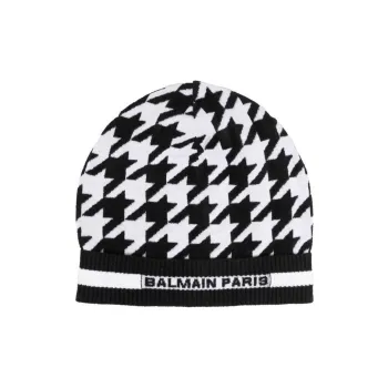 BALMAIN Beanies Unisex White/Black