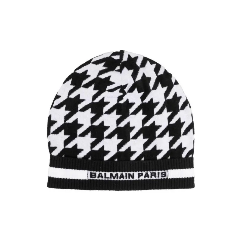 BALMAIN Beanies Unisex White/Black-0