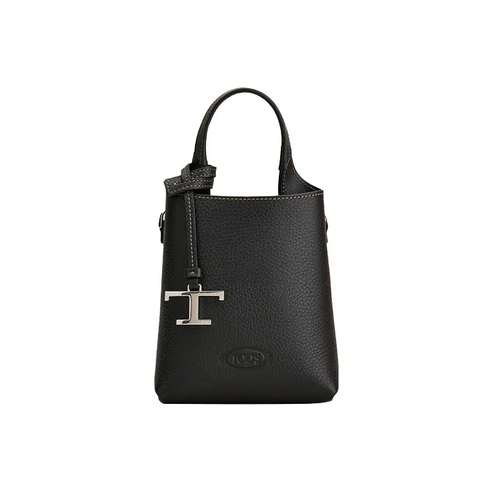TOD'S T Timeless Pendant Detail Micro Tote Bag-0