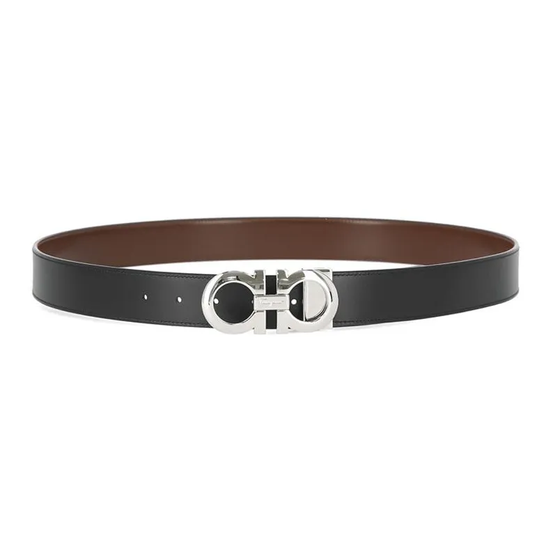 Ferragamo Reversible And Adjustable Gancini Belt-4