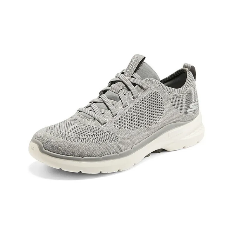 Skechers Go Walk 6 Shoes 'Grey Cream White'-2