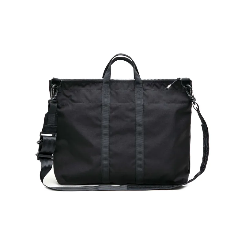 The MAD HATcher Polyamide Shoulder Bag, Crossbody Bag, Handbag Large Size Unisex Black/Navy Blue-2