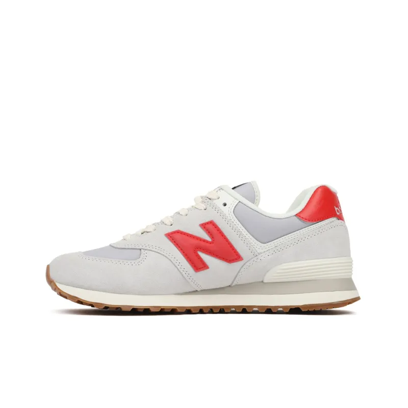 New Balance 574 White Red Grey Gum-0