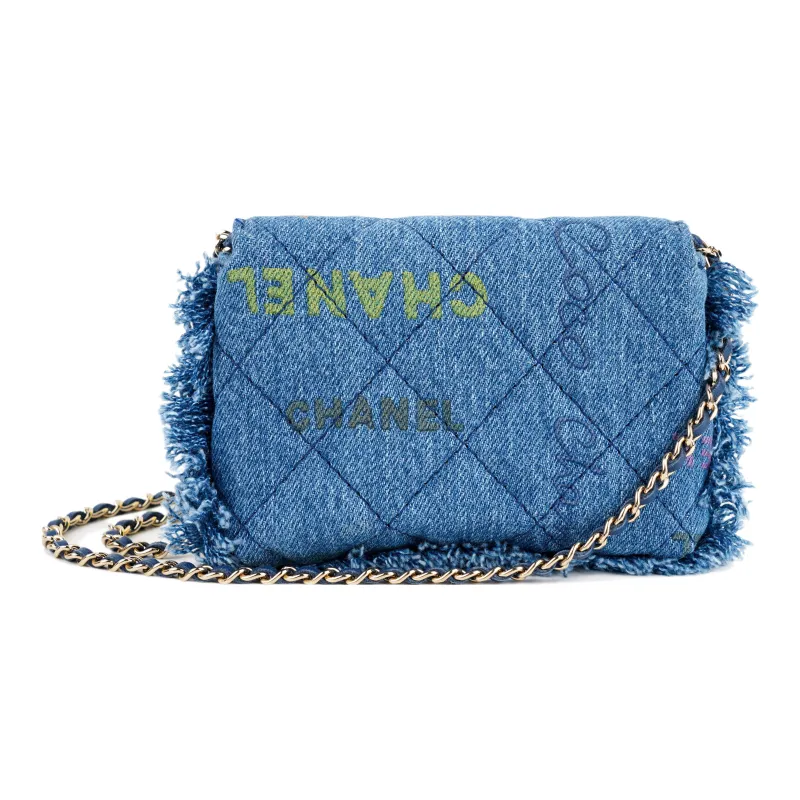 CHANEL 22SS Denim Flap Bag, Shoulder Bag, Crossbody Bag Women's Blue-2