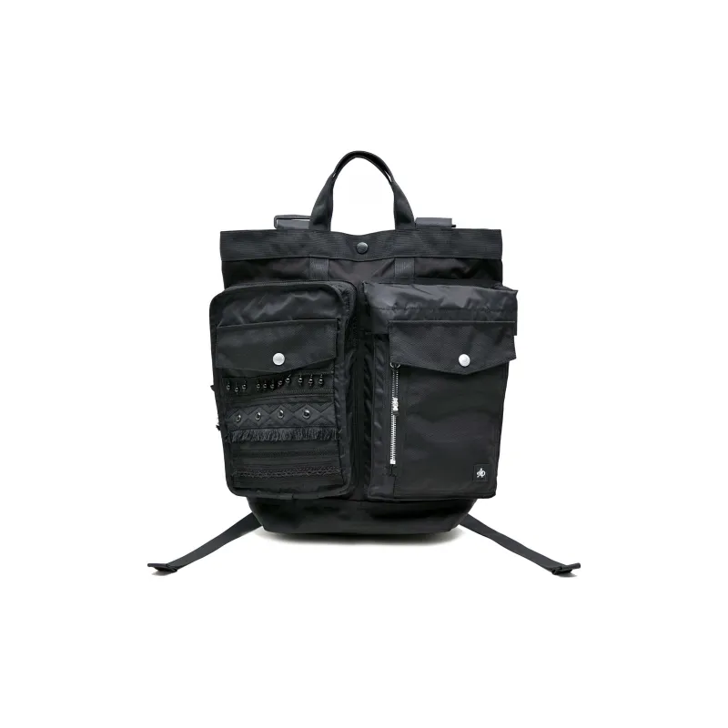 The MAD HATcher Polyamide Handbag Backpack Regular Unisex Navy Blue/Black-0