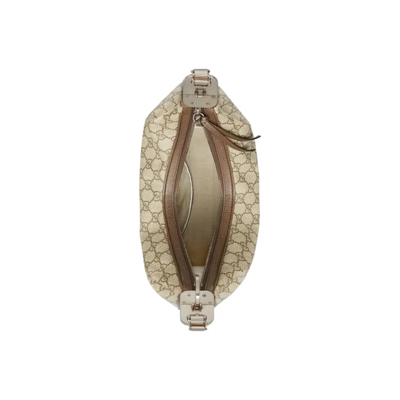 GUCCI Attache Canvas Webbing Trim Dumpling Bag, Portable Crossbody Bag, Shoulder Bag Women's-7