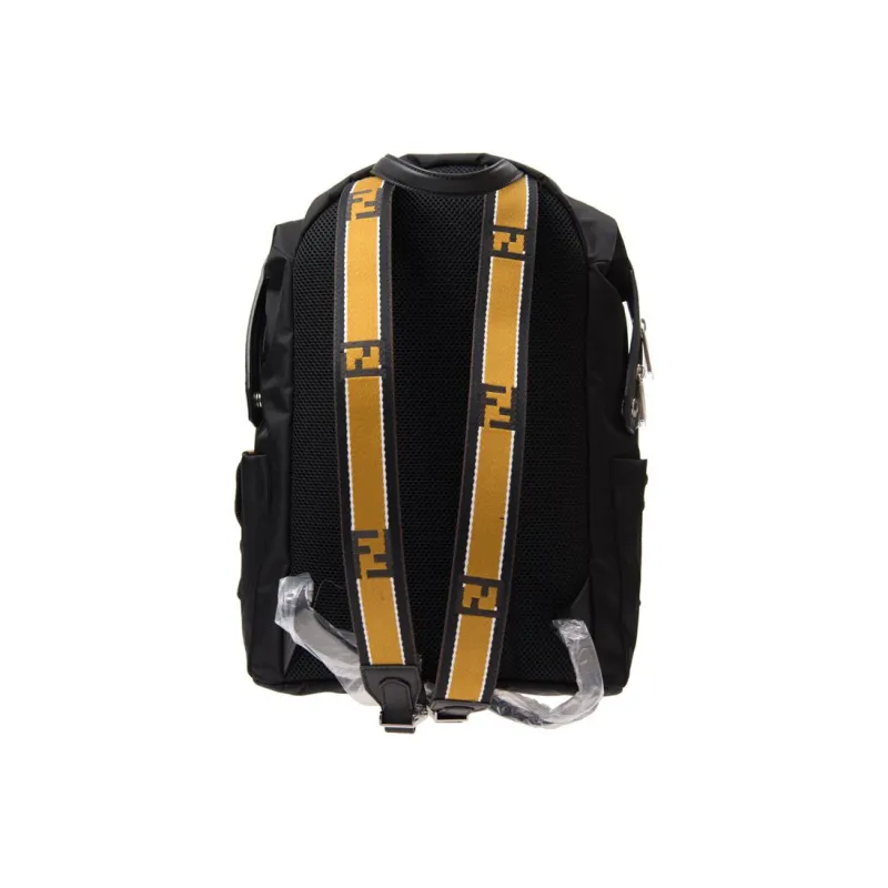 FENDI Canvas Backpack Men's Black-2