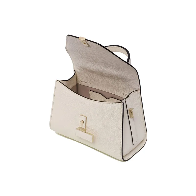 Valextra Iside Millepunte Calfskin Shoulder Bag, Crossbody Bag, Handbag Women's White-7