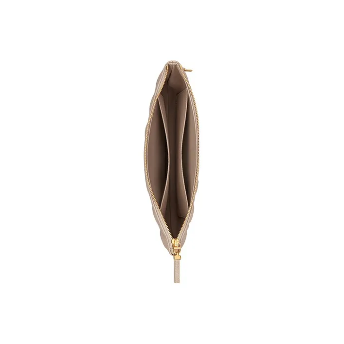DIOR Caro Calfskin Storage Bag Portable Clutch Large Size Women's Hazelnut Berry-3