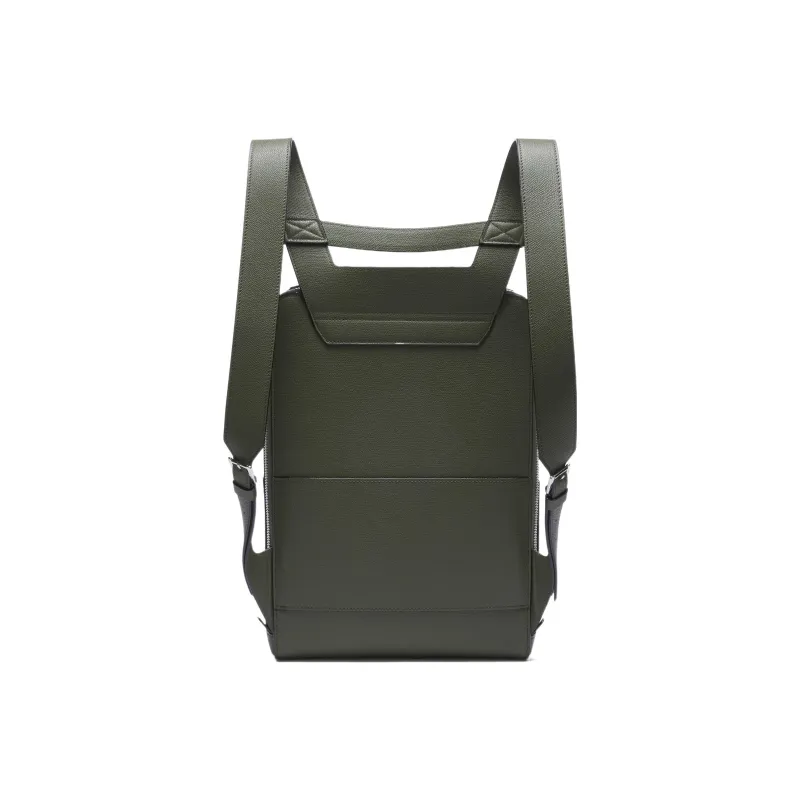 Valextra V - Line Millepunte Calfskin Handbag Backpack Men's Green-1