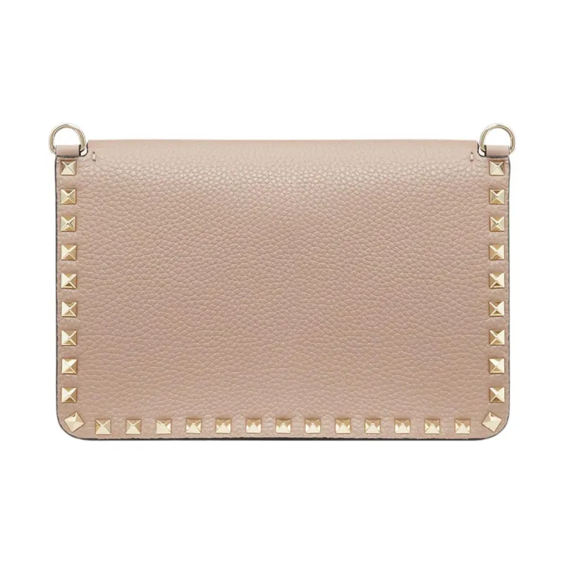 Valentino Calfskin Crossbody Bag, Shoulder Bag Women's Light Pink-2