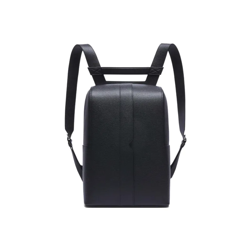 Valextra V - Line Millepunte Calfskin Handbag Backpack Men's Black-0