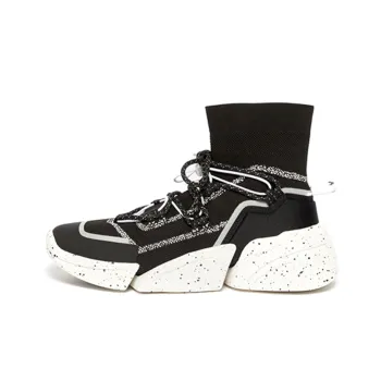 KENZO High Top Fashion Casual Athletic Shoes Women's Black White
