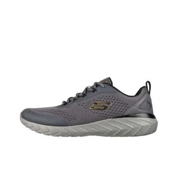 Skechers Overhaul 2.0 Cushioned Anti-Slip Wear-Resistant Breathable Lightweight Low-Top Running Shoes Men's Gray Black