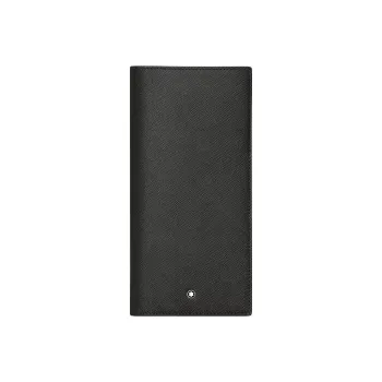 MONTBLANC Full-grain Calf Leather Leather Clip Wallet Regular Men's Black