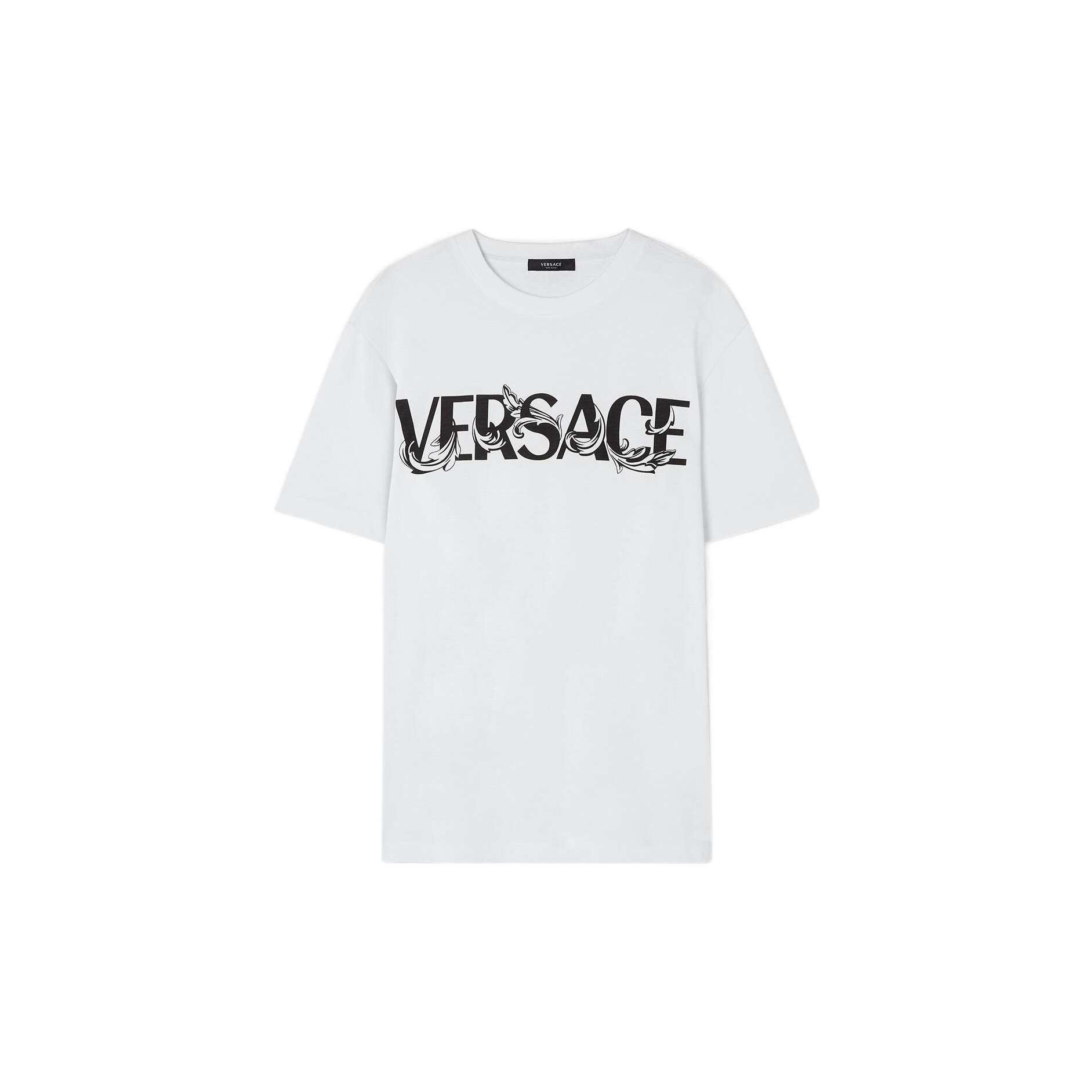 VERSACE Barocco Silhouhette Logo T-Shirt - POIZON