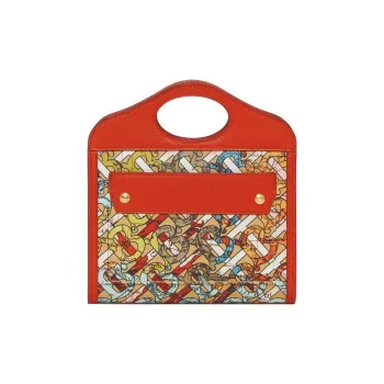 Burberry Calfskin Pocket Bag Handbag Women's Multicolor