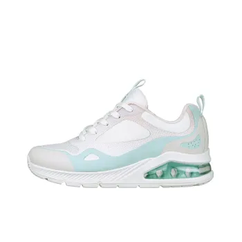 Skechers Uno 2 Cushioning Anti-Slip And Wear-Resistant Low-Top Casual Shoes Women's White Blue Pink