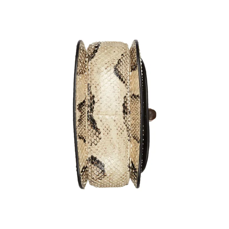 GUCCI Python Skin Shoulder Bag Crossbody Bag Handbag Mini Women's Beige-6