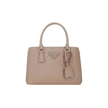PRADA Saffiano Leather One Shoulder Handbag Women's Khaki
